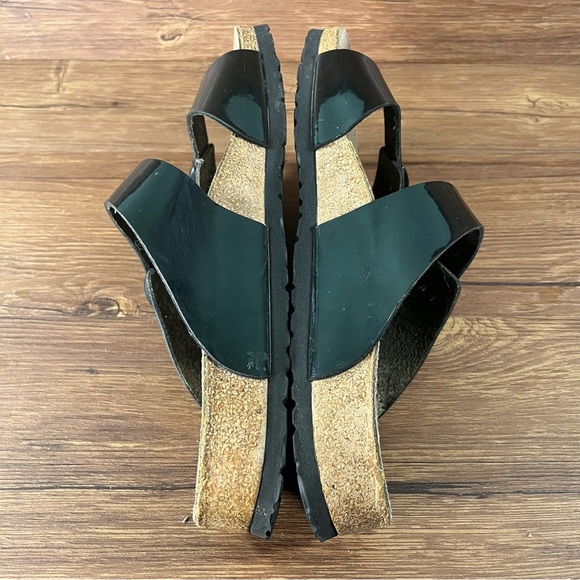 PAPILLIO Birkenstock Black Two Strap Sandals Slides Women’s Size 11 (42) Shoes - Picture 6 of 8
